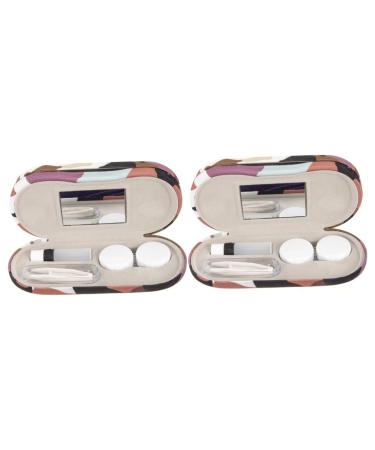 Healeved 2 sets dual-purpose glasses case lens travel case travel glass organizer holder jaw coaching glass case 2-in-1 double-sided sunglasses fabric cover