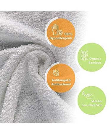 JM Bamboo Baby Washcloths Set - 8 Soft Cloths for Sensitive Skin | 25x25 cm Green & White with Laundry Bag - Ideal for Baby Care - Buy Online on GoSupps.com