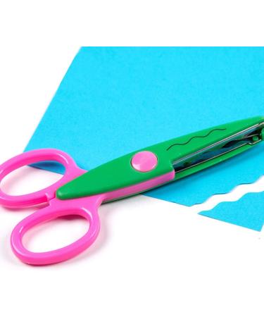 6Pcs Children Safe Pinking Shears Colorful Decorative Paper Lace Edge Scissor Set for Teachers Crafts Scrapbooking Kids Design Pinking Shears - Buy Online on GoSupps.com