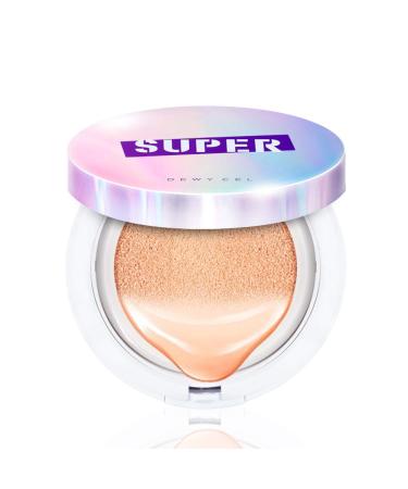 DEWYCEL SUPER COVER CUSHION | Full Coverage | Sweat-Proof Long Lasting Foundation | 21 Light Beige SPF50+ PA+++ | Korean Cushion Foundation No. 21 Light Beige