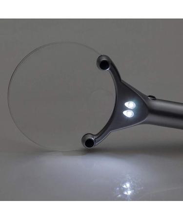 Educational Hobby Magnifiers Two Led Lights Without Frame Magnifying Glass Open 90Mm Acrylic Lens with Lamp Reading Atmosphere - Buy Online on GoSupps.com