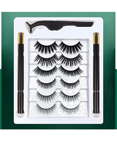 Prakti Magnetic Eyeliner and Eyelashes Kit 3D Magnetic Eyelashes Kit with 6 Pairs Reusable Eyelashes Tweezers and Eyeliner 02 - Buy Online on GoSupps.com