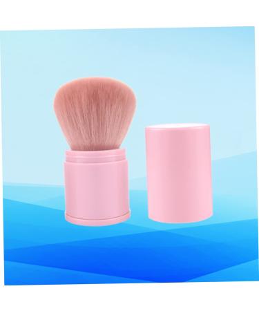 Powder Puff Makeup Foundation & Highlighters Brush - Retractable Loose Powder Blush & Liquid Highlighter - Travel Size Pink Makeup Accessories 8.3x3.3cm - Buy Online on GoSupps.com