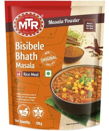 MTR Bisibele Bhath Masala Tasty And Healthy Traditional Cooking Powder Meal Of Lentils Rice And Vegetables Healthy Indian Origin 100G Pack Of 2 - Buy Online on GoSupps.com