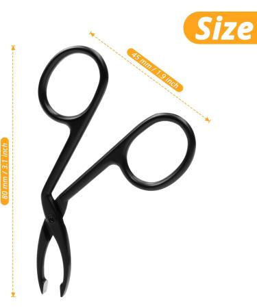 YEEPSYS Eyebrow Scissors Tweezers Set - Straight Tip Tweezers Clip with Scissors Handle - Beard, Nose Hair, and Eyebrow Plucker Remover for Men & Women - Black (3 Pcs) - Buy Online on GoSupps.com