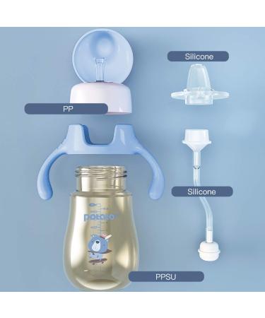 POTATO Toddler Sippy Cup with Straw | Spill-Proof Handle | PPSU Learner Cup for Boys | 6oz Blue Water Bottle for Baby (6 Months+) | 2 Spout Options - Buy Online on GoSupps.com