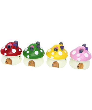 Toddmomy 4pcs Mushroom House Plant Pot Decorations Accessories Fairy Garden Mini As Shown Medium - Buy Online on GoSupps.com