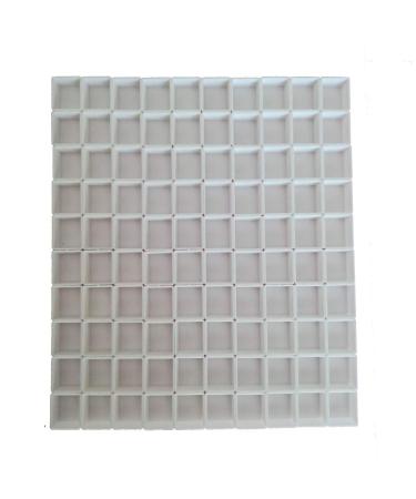 BOOYEE Empty Plastic Watercolor Paint Pans -100pcs Half Pans