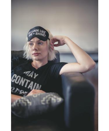 Rise + Shine Sleep Mask in Black and White | Do I Look Like I Sleep Mask - Buy Online on GoSupps.com