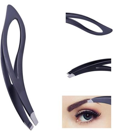 NBGGFF Tweezers Eyebrow tweezers Stainless steel bevel flat point hair removal professional eyebrow tweezers Schwarz - Buy Online on GoSupps.com