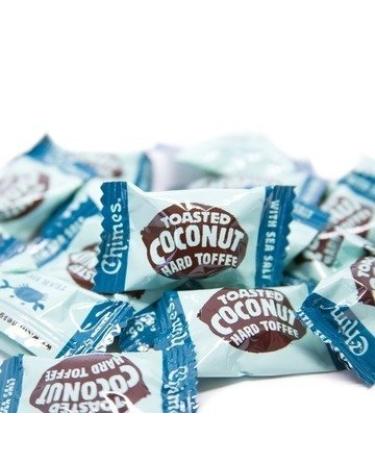 Toasted Coconut Hard Toffee Candies (2 pack)- (2) Chimes 3.5oz Bags - Gluten Free Vegan Made with Real Coconut Milk - Satisfy your sweet tooth with this tropical flavored classic buttery toffee 3.5 Ounce (Pack of 2) - Buy Online on GoSupps.com