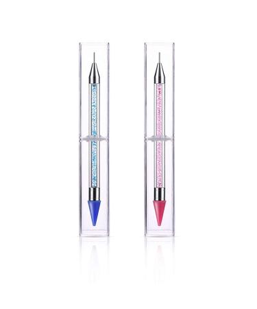 2-Piece Nail Rhinestone Wax Pencil Set - Dual-End Picker Tool for Nail Art & DIY Decoration - Buy Online on GoSupps.com