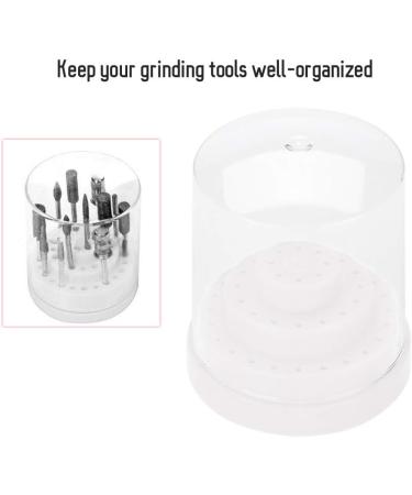 48 Holes Nail Art Plastic Nail Drill Stand Holder Convenient and Well-Organized for Grinding Carving Tools Salon Display Option (White) - Buy Online on GoSupps.com