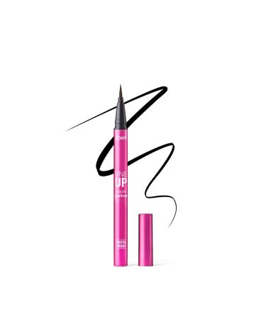 JOAH Line Up Liquid Eyeliner with Precision Felt Tip  Waterproof  Long Lasting  Smudge Proof Eye Liner  Black Black 1 Count (Pack of 1)