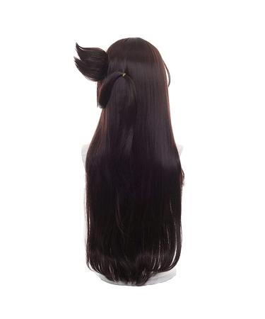 Lwiuentx Genshin Impact Beidou Long Brown Wig | Synthetic Hair for Men & Women | Halloween Party | Free Wig Cap - Buy Online on GoSupps.com