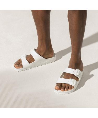 Buy Birkenstock Arizona-Birkibuc Unisex Sandals - White (Size 8-8.5 Narrow Women / 6-6.5 Narrow Men) - International Shipping Available - Buy Online on GoSupps.com