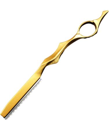 Hair Cutting Razor Haircut Razor Alloy Handle Stainless Steel Cutter Hair Razor - Hair Cutting Tool Anti-Slip Grip Hair Texturing Thin Hair Barber Razor for Men and Women gold - Buy Online on GoSupps.com