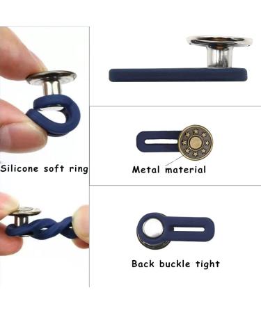 12Pcs Extender Button Set for Pants and Collars - Waistband and Neck Silicone Extenders for Men and Women - Buy Online on GoSupps.com