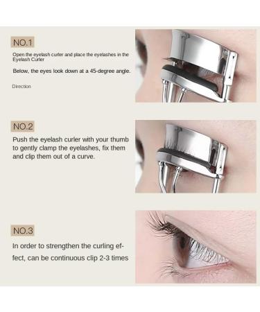 Eyelash Curler with Comb - Long Lasting Classic Eye Shapes | Silver Stainless Steel | Women's Makeup Essential - Buy Online on GoSupps.com