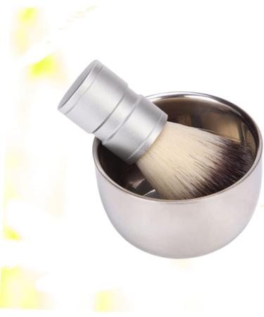Men's Travel Shaving Set: 2nd Shaving Bowl & Brush Rustproof Steel 9.3x5cm - Perfect for Grooming On-the-Go - Buy Online on GoSupps.com