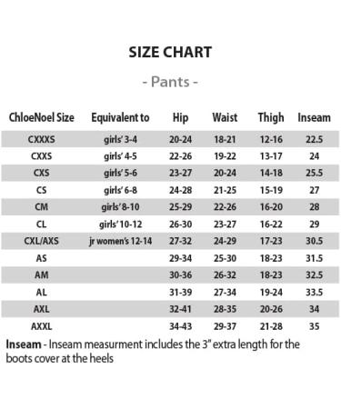 ChloeNoel P22 All Black Figure Skating Pants 12-14 - Buy Online on GoSupps.com