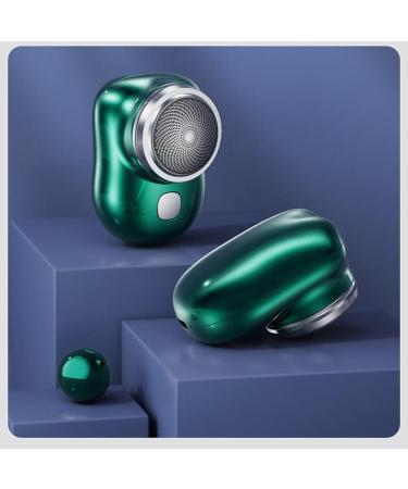 Portable Mini Electric Shaver - USB Rechargeable Low Noise Perfect for Travel - Ideal Father's Day Gift for Men & Boys Green - Buy Online on GoSupps.com