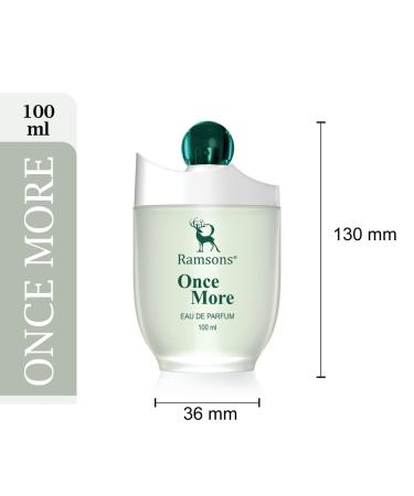 Ramsons - ONCE MORE Eau De Parfum | 100 ML | Perfume For Men | TN - Bergamot Peach Plum Orange Blossom | MN - Mimosa Vanilla Flower Jasmine Freesia Rose | BN - Leather Vanilla Musk Amber - Buy Online on GoSupps.com