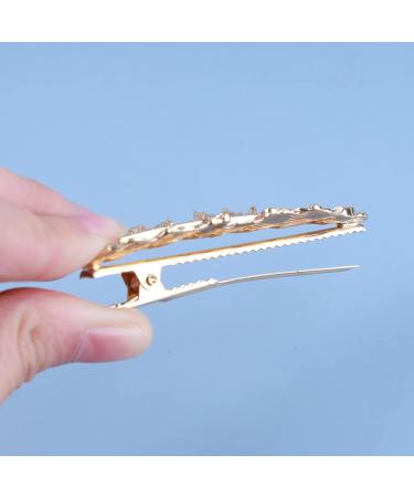 Inateannal Vintage Leaf Hair Clip Barrettes Gold Feather Hair Barrettes Metal Leaf Barrette Head Clips French Hair Accessories for Women and Girls Headdress - Buy Online on GoSupps.com