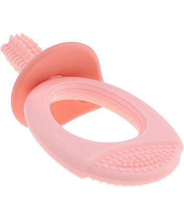 Buy Baby Training Toothbrush Teether - Silicone 360 Clean Mouthguard & Tongue Cleaner (Pink) - International Shipping Available - Buy Online on GoSupps.com