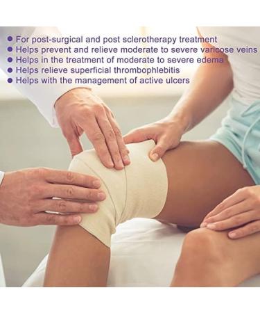 Evolyline 20-30mmHg Medical Compression Tights for Men & Women - Class II Closed Toe Graded Compression for Lipedema - Beige M - Buy Online on GoSupps.com