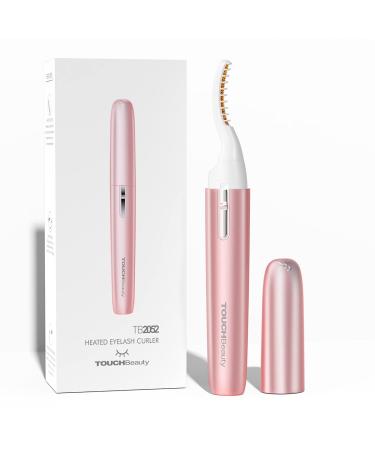 TOUCHBeauty Heated Eyelash Curler Electric Eyelash Curler Double Heating Wires Wand-Shaped Tip Temperature Sensor Fast Heat Curled Lasting for Eye Beauty Makeup