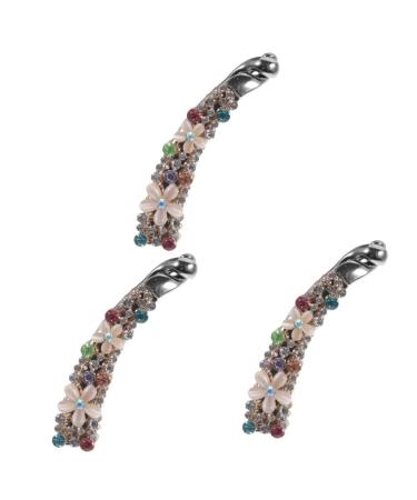 Beaupretty Hair Curl Clips Accessories rhinestone clip rhinestone barrettes clips for volume Party clip Date clip white clips 80s accessories for women rhinestone banana clips Banana