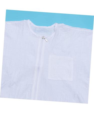 Ipetboom 1pc Salon Robes Smock Waetrproof Work Clothes Mens Overalls Hair Salon Clothes Jackets for Women Fashion Short Sleeve Jacket for Women Mens Jackets Print White Clothing - Buy Online on GoSupps.com