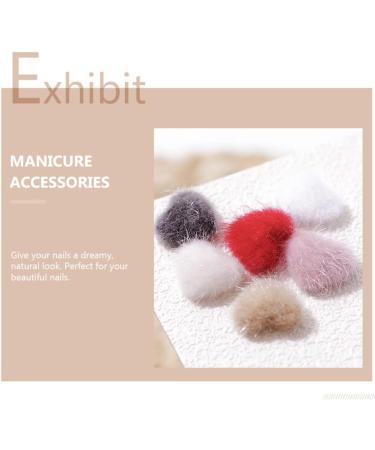 Minkissy Decoraciones Para U as Acrilicas Nail Art Fluffy Pom Balls: 3D Magnetic Nail Art Balls Heart Shaped Detachable Nail Art Fluffy Pom Poms Plush Balls for Nail Decor 5 Bags Heart Decor - Buy Online on GoSupps.com