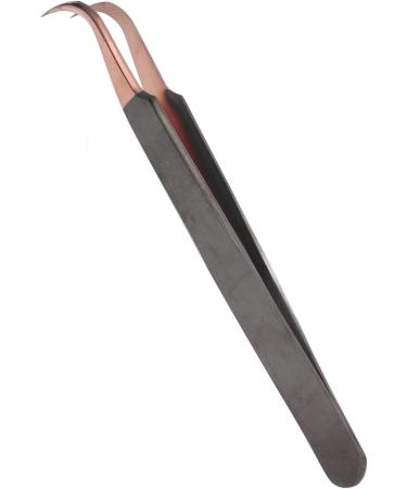 Eyelash Tweezers - Rose Gold Curved Ergonomic Stainless Steel for Salon Professionals | International Shipping - Buy Online on GoSupps.com