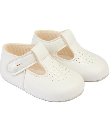 Baypods B625 Soft Soled Pre Walker Baby Shoes | T Bar Style, Made in England | White, 3 UK Child Size - Buy Online on GoSupps.com