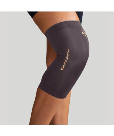Tommie Copper Infrared Compression Knee Sleeve - Self Warming & Muscle Support - Slate Grey Medium - International Shipping Available - Buy Online on GoSupps.com