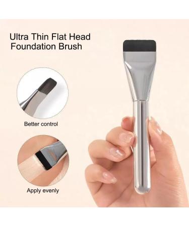 Ultra Thin Flat Head Foundation Brush 2024 New Flat Foundation Brush for Liquid Makeup Professional One-line Covered Flat Brush Lightweight Beauty Tools (Size : 1pc) - Buy Online on GoSupps.com