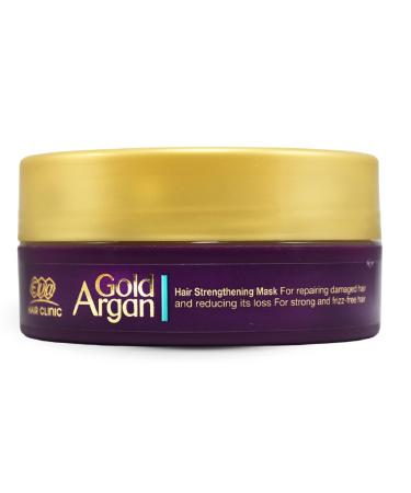 Eva Hair Clinic Gold Argan Hair Strengthening Mask With Gold And Argan Oil ( 7.05 oz / 200 gm ) Nourishes The Hair From Root To Tip And Leaving It Soft