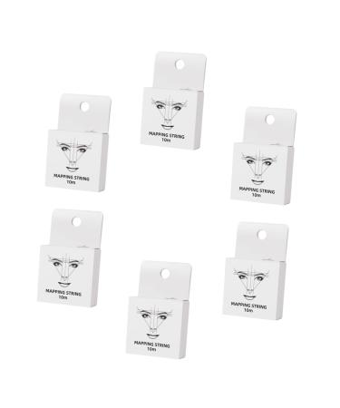 Abaodam 6boxes Measuring Rulers Auxiliary Tools Makeup Drawing Manual Practical Salon Tattooing Supplies