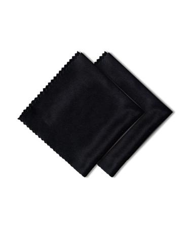Eyeglass Cleaning Cloths Cleaning Cloths - Cleans Lenses Glasses Screens Cameras Great for Cleaning Eyeglasses 2P Grey and Black Grey/Black