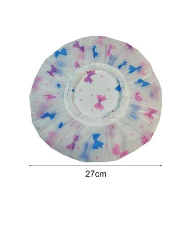 HRUIFENG 6-Piece Waterproof EVA Plastic Shower Cap Set-A for Men and Women - Elastic, Reusable, and Durable - Buy Online on GoSupps.com