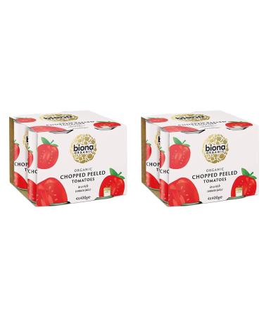 Biona Organic Chopped Tomatoes 4 x 400g (Pack of 2)