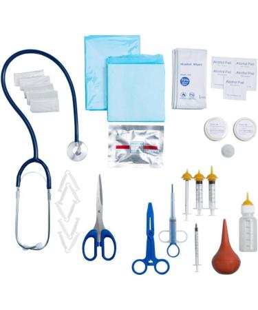 GSSFASHION Puppy Kitten Whelping Kit Whelping Kit with Feeding Nipple Bottle Scissors Cord Clamps Aspirator etc Full kit - Buy Online on GoSupps.com