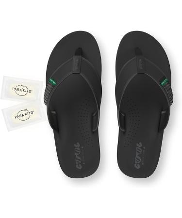 PARAKITO Mosquito Sandals for Men | DEET-Free Citronella Essential Oil Protection | Camping, Hiking, Travel | 11 Oshee Black - Buy Online on GoSupps.com
