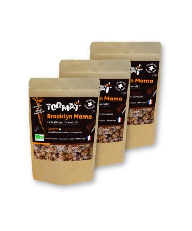 La Pépite Toomaï - ORGANIC MEAL Granola | Ready to crunch | 100% NATURAL | BROOKLYN MAMA - Carrot & Gingerbread - Pack of 3 (3x120g) | Vegan meal replacement