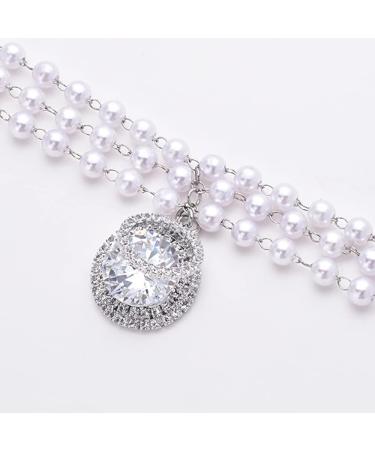 Rayminsino Pet Collar - Adjustable Gemstone & Pearl Necklace for Cats & Dogs | Decorative Jewelry Accessories - Buy Online on GoSupps.com