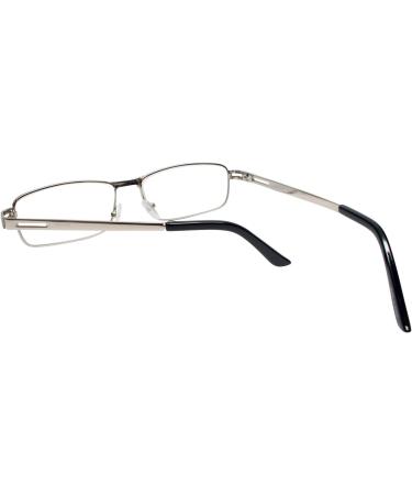 Donald Trump Designer Metal Reading Glasses DTR 08 - Stylish Silver & Black 55mm +1.50 Power - Buy Online on GoSupps.com