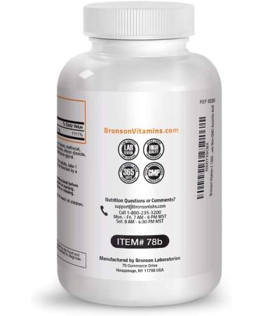 Bronson Vitamin C 1000mg Sustained Release Non-GMO - 250 Tablets - Buy Online on GoSupps.com