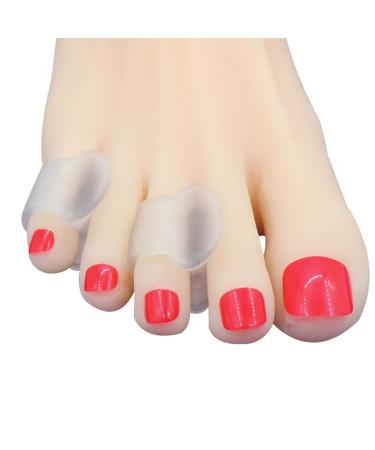 Niupiour Gel Pinky Toe Separators, 14 Packs of Silicone Little Toe Spacers for Overlapping Toe, Small Hammer Toe Straighteners for Crooked Toe, Relieve Rubbing and Friction